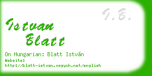 istvan blatt business card